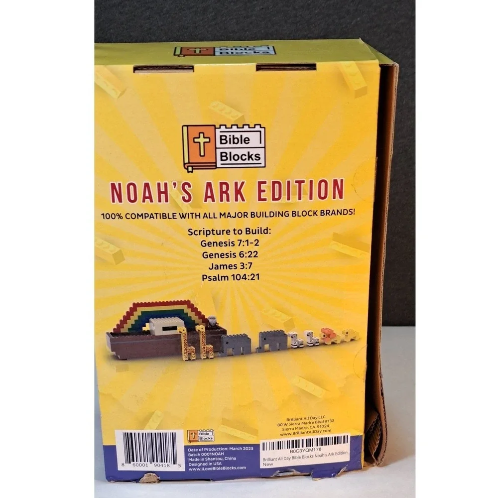 Bible Blocks Noah's‎ Ark Edition Building Set Scripture Bricks Noah Minifigure
